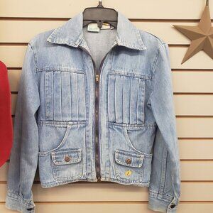 a very cool 1970's find!! RARE Hang Ten clothing Denim Jean Jacket size xs
